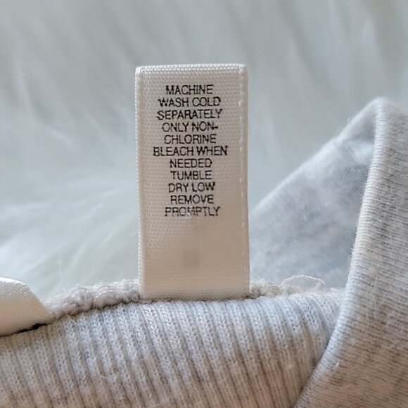 VICTORIA'S SECRET Gray Cropped Thermal Drop Shoulder Athleisure Lounge Top Sz M - Picture 7 of 10